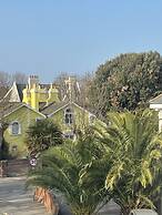 Between the beach and the shops