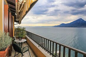 Flat Lake Garda With Very Panoramic View