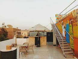 Nefertiti pyramids view -