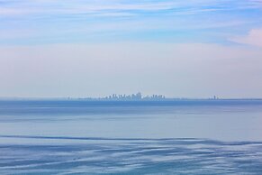 Cliffside Castle With Bay And City Views